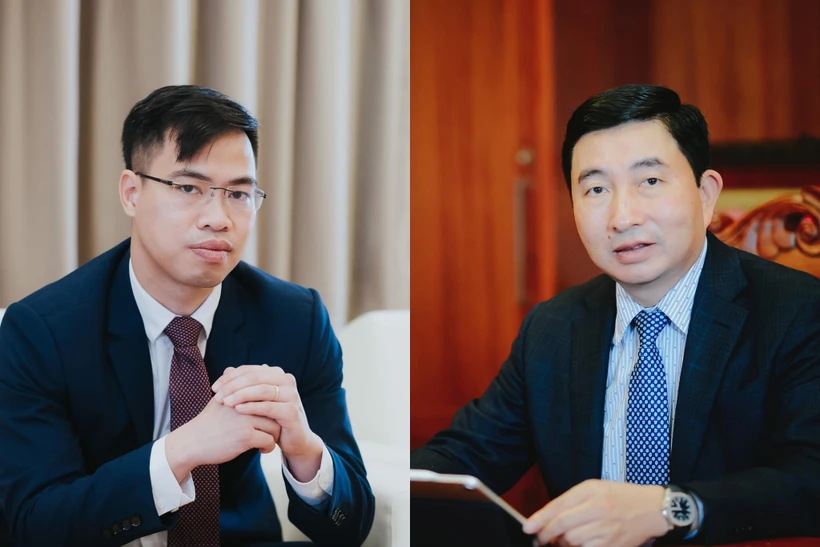 Ông Nguyễn Thanh Nam, CEO của Công ty Mytel (phải) và ông Trần Văn Bằng, CEO của Telemor được đề cử vinh danh Giải thưởng Viễn thông châu Á. (Nguồn ảnh: Viettel)