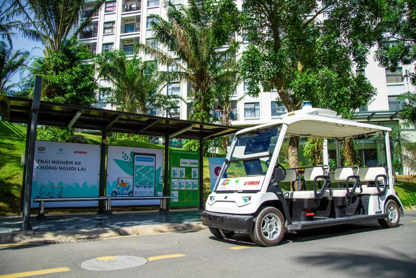 FPT Software và Tập đoàn Ecopark đã thử nghiệm thành công xe tự hành trong khuôn viên khu đô thị. (Ảnh: FPT)