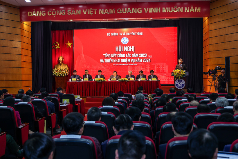 Bộ Thông tin và Truyền thông tổ chức Hội nghị tổng kết công tác năm 2023 và triển khai nhiệm vụ năm 2024. (Ảnh: Bộ Thông tin và Truyền thông)