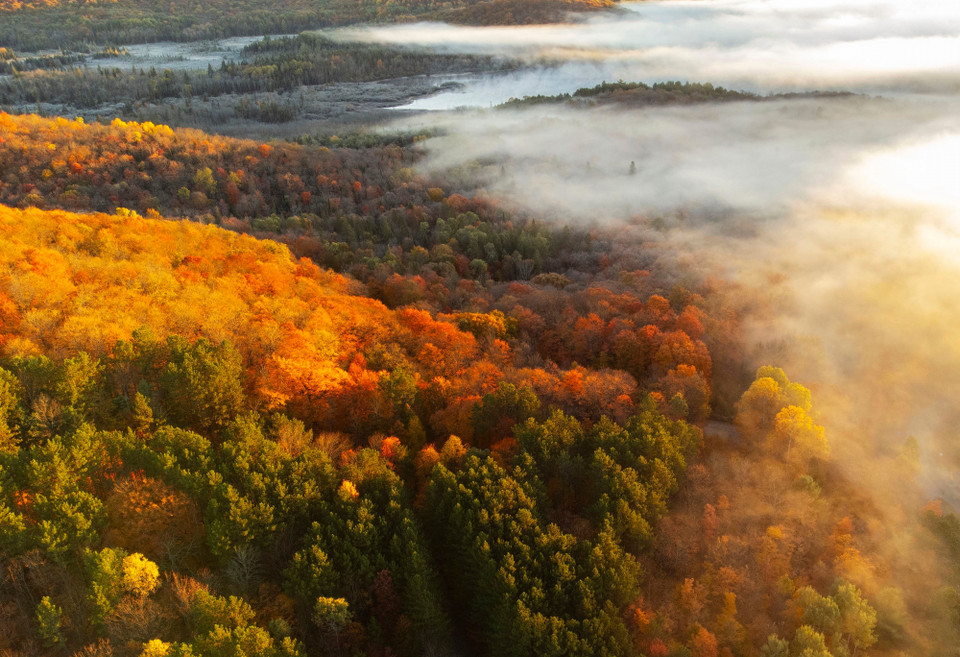 Cảnh đẹp mùa thu tại Ontario, Canada. (Ảnh: THX/TTXVN)