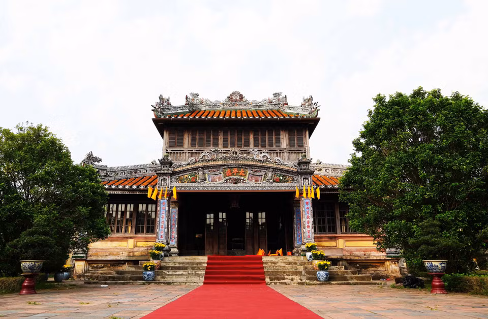 Mặt tiền Thái Bình lâu - Đại Nội Huế. (Ảnh: Nguyên Lý/TTXVN)