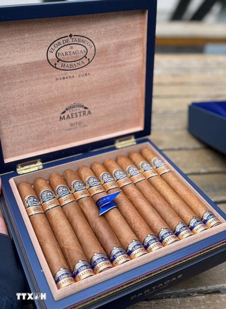 Những điếu cigar Patagás Rito Linea Maestra “quyến rũ.” (Ảnh: Việt Hùng/TTXVN)