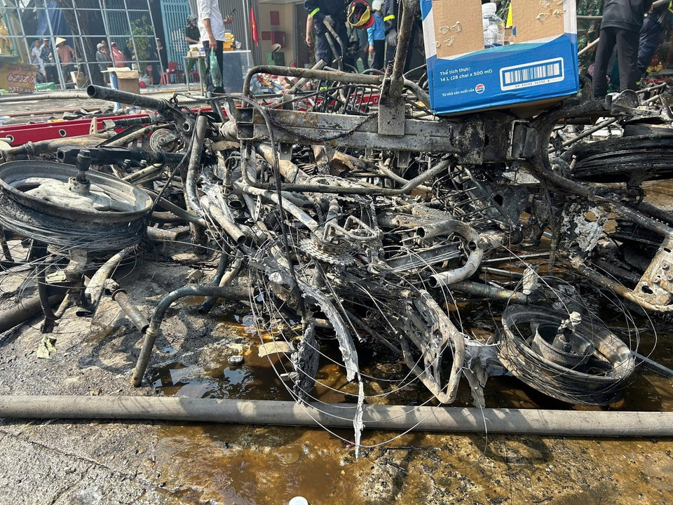 Hiện trường vụ cháy. (Ảnh: Mai Trang/TTXVN)