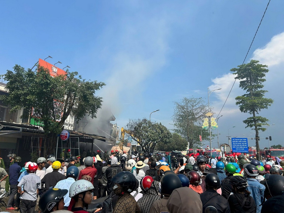 Hiện trường vụ cháy. (Ảnh: Mai Trang/TTXVN)