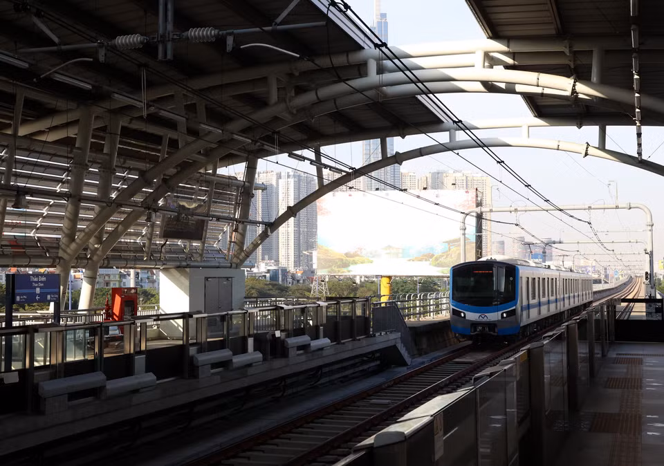 Tuyến Metro số 1 Bến Thành - Suối Tiên. (Ảnh: Hồng Đạt/TTXVN)