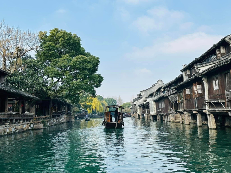 Ô Trấn là quê hương của các nghệ sỹ, nhà văn và trí thức danh tiếng ở Trung Quốc thời nhà Tống, nhà Minh và nhà Thanh. (Ảnh: Anh Quang/Vietnam+)