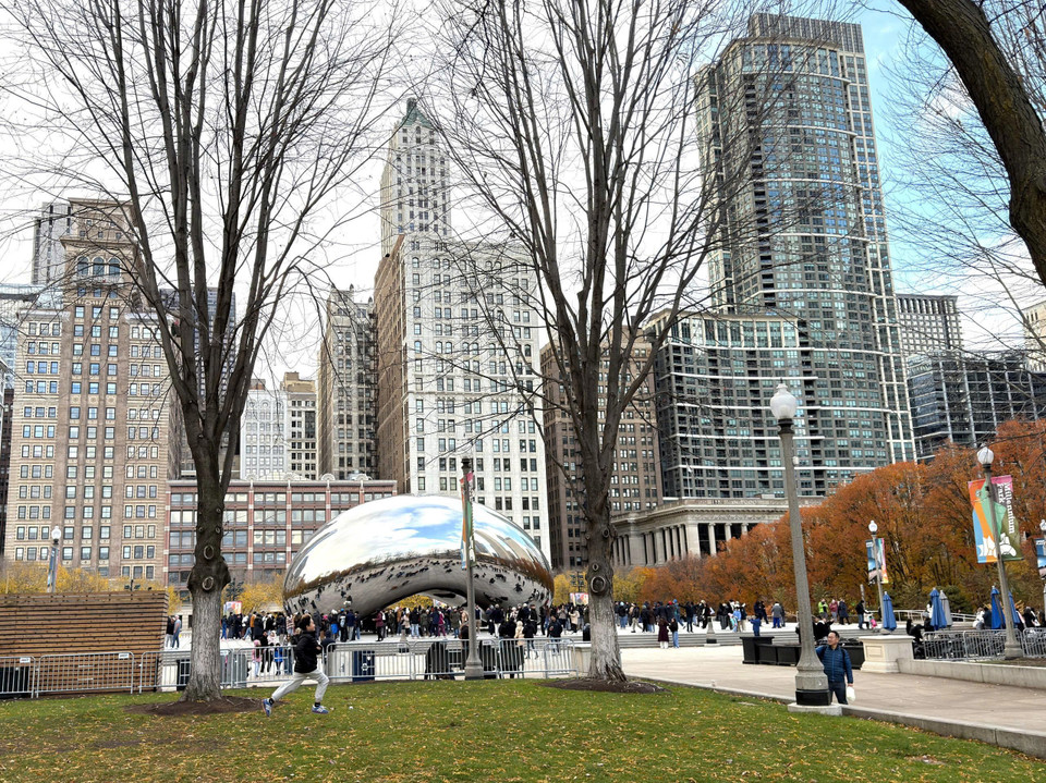 “The Bean” – biểu tượng hiện đại của Chicago. (Ảnh: Ngọc Quang/TTXVN)