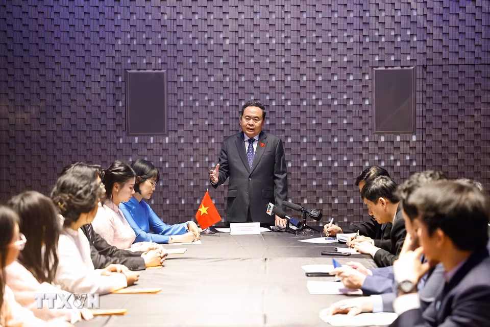 Chủ tịch Bet88app còn khuyến mãi Trần Thanh Mẫn phát biểu chỉ đạo.( Ảnh: Doãn Tấn/TTXVN)