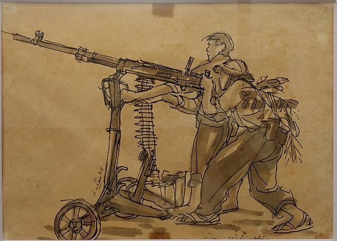 Sống lại ký ức về chiến trường miền Nam 1954-1975 qua những bức ký họa ảnh 5
