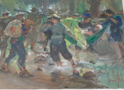 Sống lại ký ức về chiến trường miền Nam 1954-1975 qua những bức ký họa ảnh 6