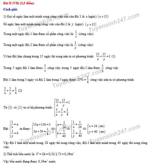 Hướng dẫn giải đề thi môn Toán tuyển sinh vào lớp 10 tại Hà Nội ảnh 3