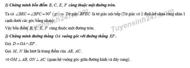 Hướng dẫn giải đề thi môn Toán tuyển sinh vào lớp 10 tại Hà Nội ảnh 7