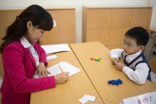 Học sinh mầm non Hà Nội hớn hở "đi thi" vào lớp một ảnh 5