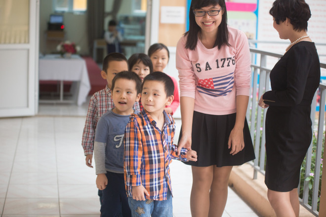 Học sinh mầm non Hà Nội hớn hở "đi thi" vào lớp một ảnh 6