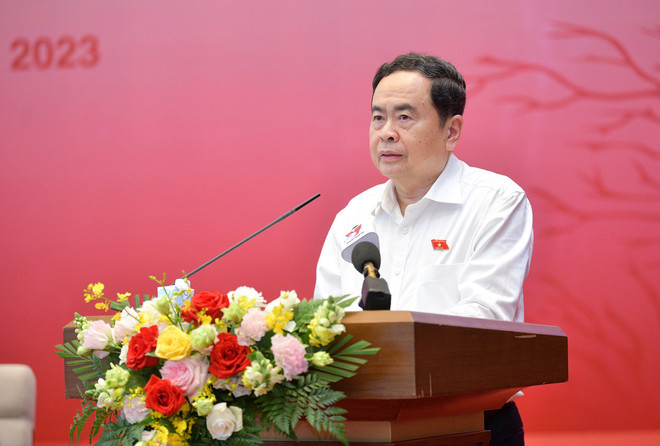 Phó Chủ tịch Thường trực Quốc hội Trần Thanh Mẫn phát biểu tại hội thảo. (Ảnh: PV/Vietnam+) Cần sự đột phát về thể chế để mở đường cho phát triển giáo dục đại học ảnh 2