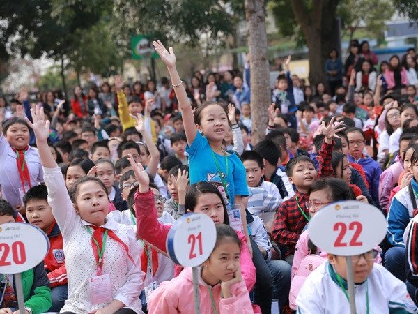 Hơn 1.200 học sinh tiểu học Hà Nội tranh tài thi tiếng Anh ảnh 1