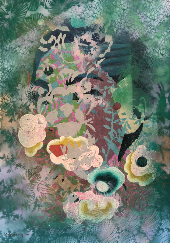 Thiên nhiên mộng mơ trong sơn mài trên toan của Nguyễn Thế Hùng ảnh 2