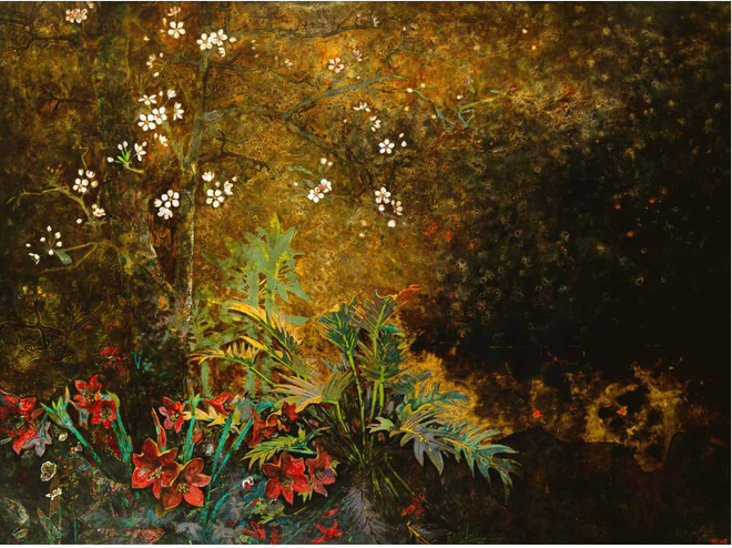 Khám phá khu vườn bí ẩn trong tranh sơn mài của họa sĩ Vũ Văn Tịch ảnh 2