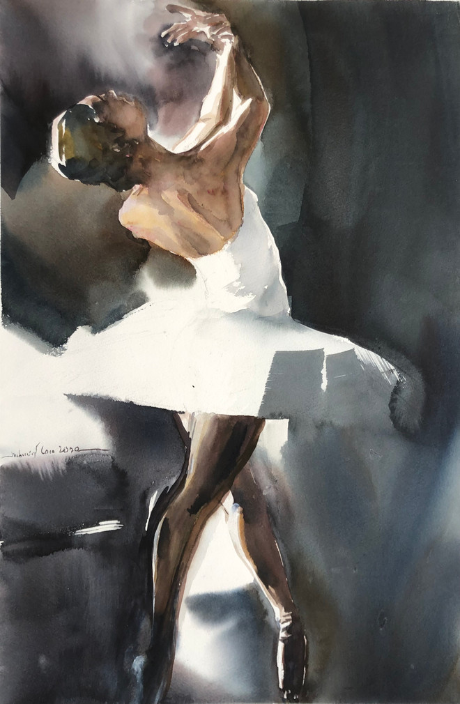 Vietnam_Thu Huong Coco_Under the light_38x56cm.jpg