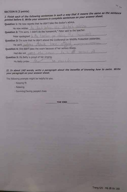 Đề thi môn Ngoại ngữ kỳ thi trung học phổ thông quốc gia ảnh 7