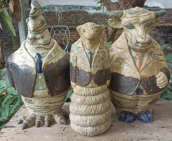 Triển lãm nhóm 'Đồng Hiện': Những trăn trở về xã hội hiện đại ảnh 2