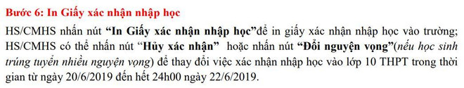 Sở Giáo dục Hà Nội hướng dẫn chi tiết cách xác nhận nhập học vào 10 ảnh 7