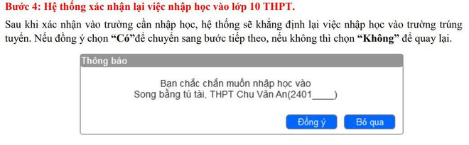 Sở Giáo dục Hà Nội hướng dẫn chi tiết cách xác nhận nhập học vào 10 ảnh 5
