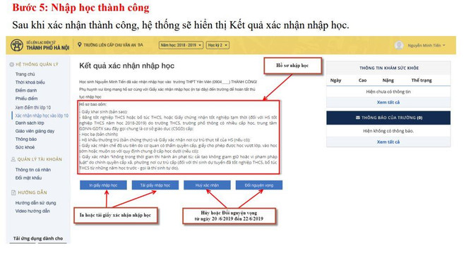Sở Giáo dục Hà Nội hướng dẫn chi tiết cách xác nhận nhập học vào 10 ảnh 6