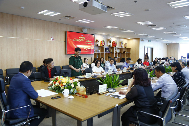 Quang cảnh buổi họp báo. (Ảnh: PV/Vietnam+) vtv1.jpg
