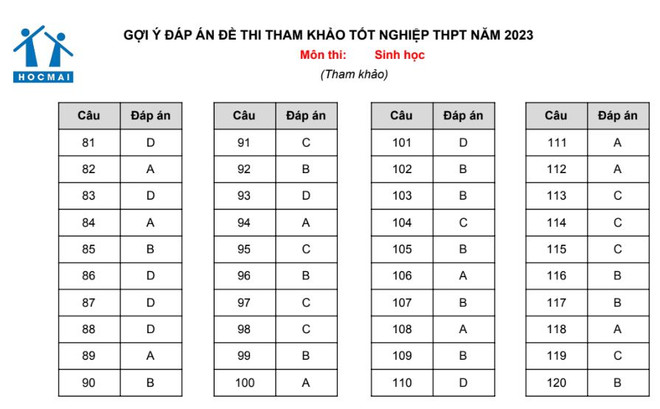 Gợi ý đáp án đề tham khảo Kỳ thi tốt nghiệp trung học phổ thông 2023 ảnh 12