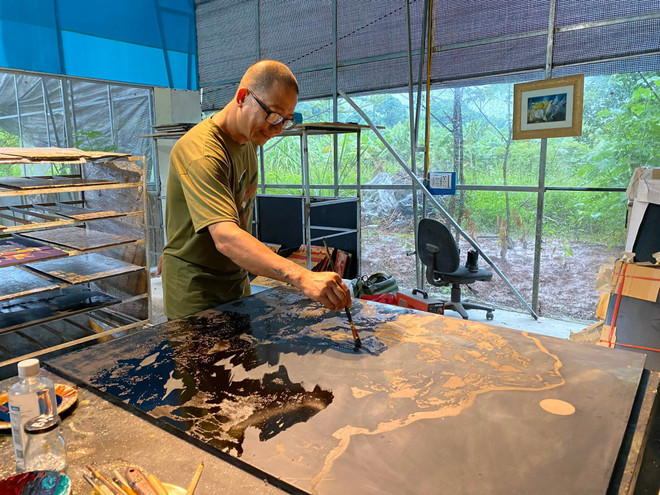 Chiêm ngưỡng tác phẩm phóng tác 'Trúc Lâm đại sỹ xuất sơn đồ' ảnh 2