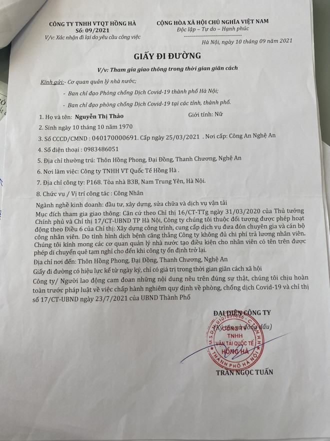 Hà Nội: Khởi tố hình sự đối tượng làm giả giấy đi đường ảnh 2