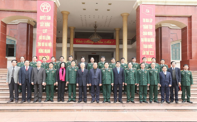 Tổng Bí thư Nguyễn Phú Trọng làm việc với Bộ Tư lệnh Thủ đô Hà Nội ảnh 1