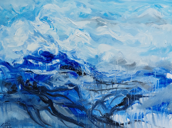 'Âm không' của họa sỹ Bình Nhi: Hoa sen Việt nở trên đất Phật Nepal ảnh 5