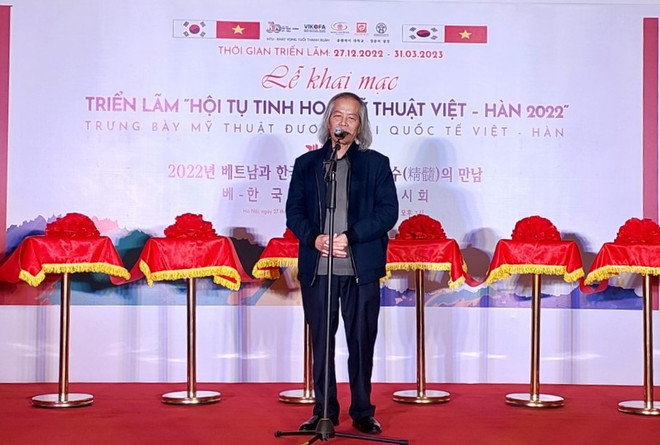 'Hội tụ tinh hoa mỹ thuật Việt-Hàn': Cuộc 'đối thoại' đầy màu sắc ảnh 2