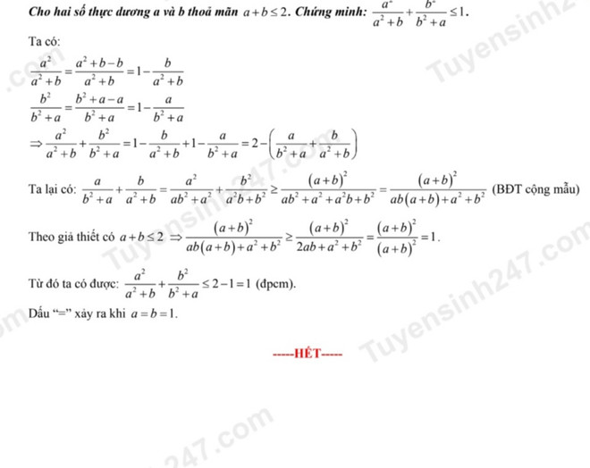Gợi ý đáp án đề môn Toán kỳ thi tuyển sinh vào lớp 10 của Hà Nội ảnh 8