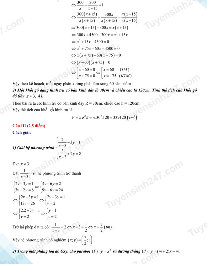 Gợi ý đáp án đề môn Toán kỳ thi tuyển sinh vào lớp 10 của Hà Nội ảnh 4