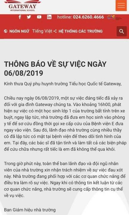 Vụ học sinh bị bỏ quên trên xe buýt: Trường Gateway mập mờ thông tin ảnh 2