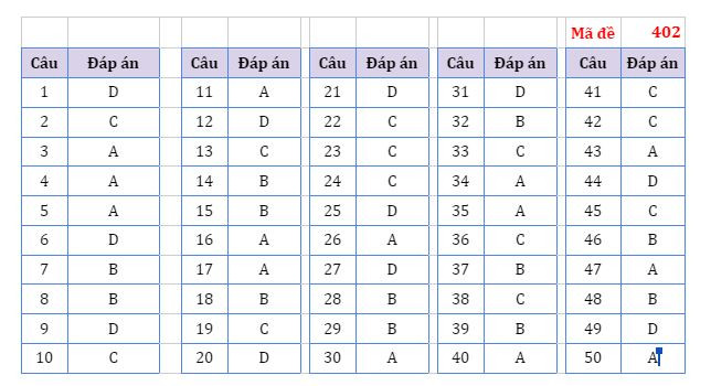 Gợi ý đáp án môn Ngoại ngữ Kỳ thi tốt nghiệp trung học phổ thông ảnh 4