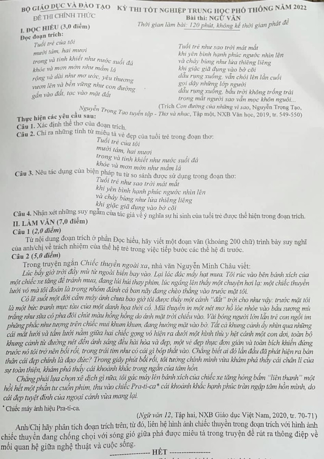Giáo viên phân tích kỹ từng câu hỏi trong đề thi môn Ngữ văn ảnh 3