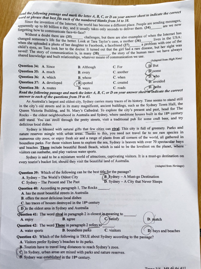 Đề thi chính thức môn Ngoại ngữ Kỳ thi tốt nghiệp THPT 2022 ảnh 3