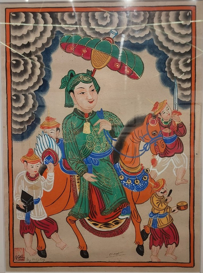 Phát huy giá trị tranh Hàng Trống bằng thử nghiệm trên sơn mài và lụa ảnh 5