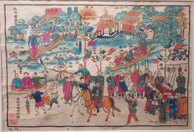 Phát huy giá trị tranh Hàng Trống bằng thử nghiệm trên sơn mài và lụa ảnh 8