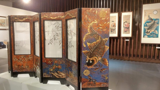 Phát huy giá trị tranh Hàng Trống bằng thử nghiệm trên sơn mài và lụa ảnh 9