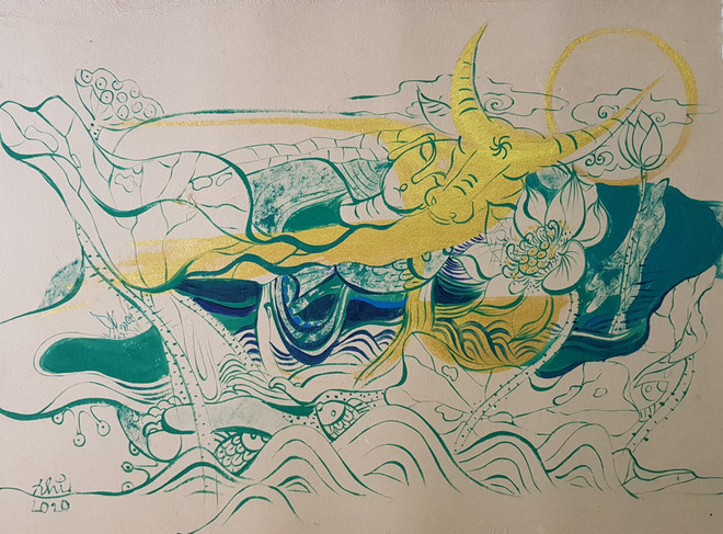 Tiễn Tí đón Sửu 'khoe' 80 tác phẩm phác họa về 'đầu cơ nghiệp' ảnh 10