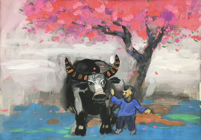 Tiễn Tí đón Sửu 'khoe' 80 tác phẩm phác họa về 'đầu cơ nghiệp' ảnh 3