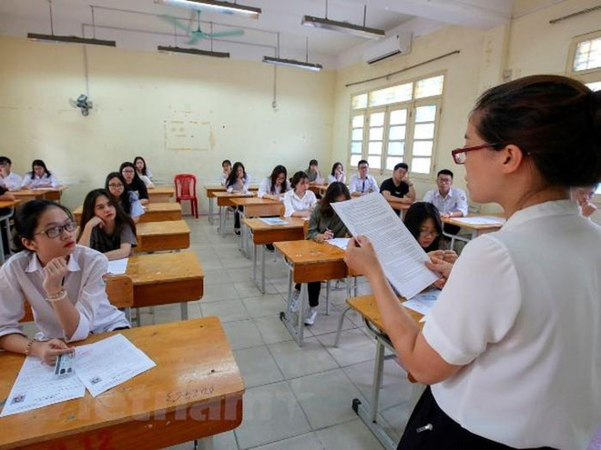 Thí sinh dự thi Trung học phổ thông quốc gia. (Ảnh: Minh Sơn/Vietnam+) Tỷ lệ thí sinh dự thi Khoa học Xã hội không ngừng tăng qua các năm ảnh 1