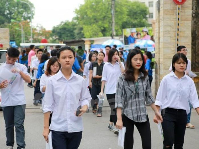 Thí sinh dự thi trung học phổ thông quốc gia. (Ảnh: Minh Sơn/Vietnam+) Thi Trung học phổ thông quốc gia: Những điều thí sinh cần lưu ý ảnh 1