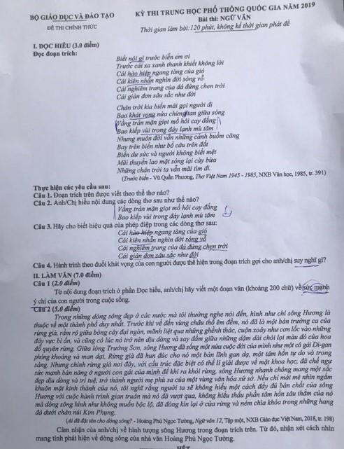 Thi Trung học phổ thông quốc gia: Hướng dẫn giải đề môn Ngữ văn ảnh 1