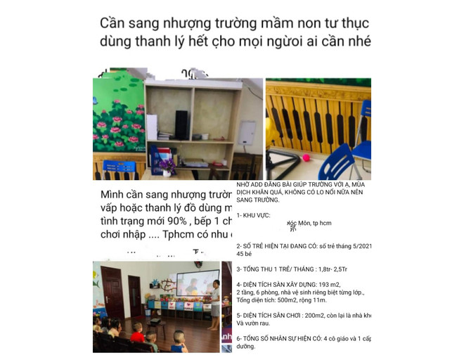 Bài 2: Lao đao vì dịch COVID-19, nhiều cơ sở mầm non rao bán, giải thể ảnh 1